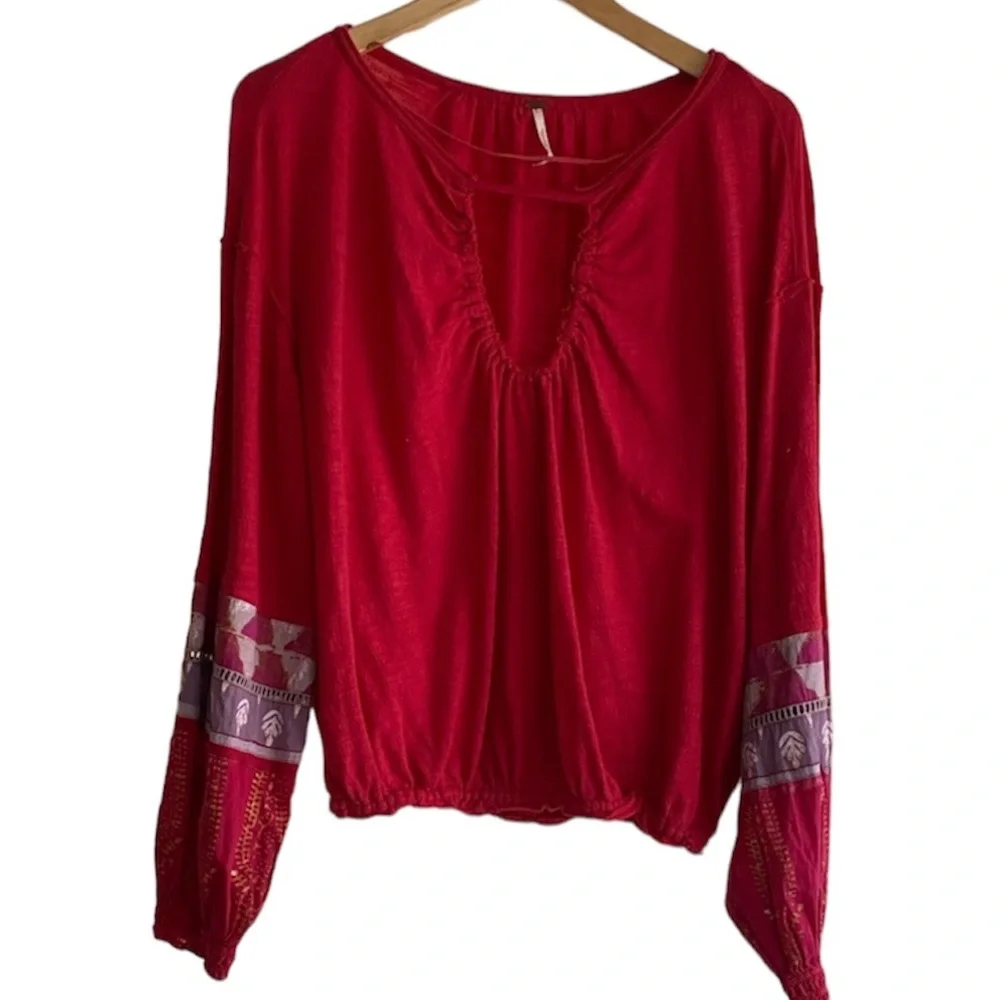FREE PEOPLE red peasant top
